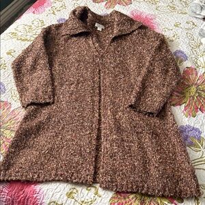 Christopher & Banks Brown Multi-Tone Knit Cardigan